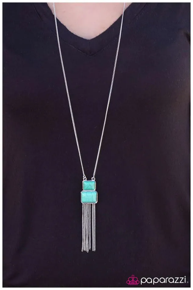 Paparazzi Necklace Stepping Stones Blue Paparazzi Jewelry Necklaces