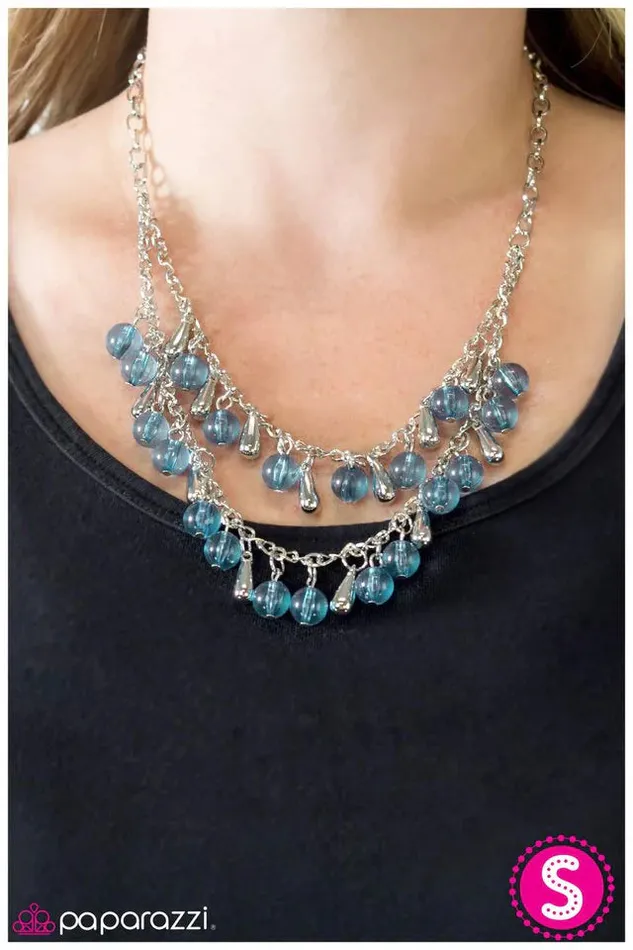 Paparazzi Necklace Stop Drop and Roll Blue Paparazzi Jewelry Necklaces