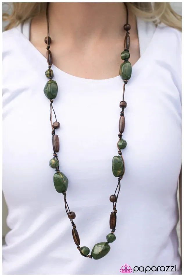 Paparazzi Necklace Take A Hike Green Paparazzi Jewelry Necklaces