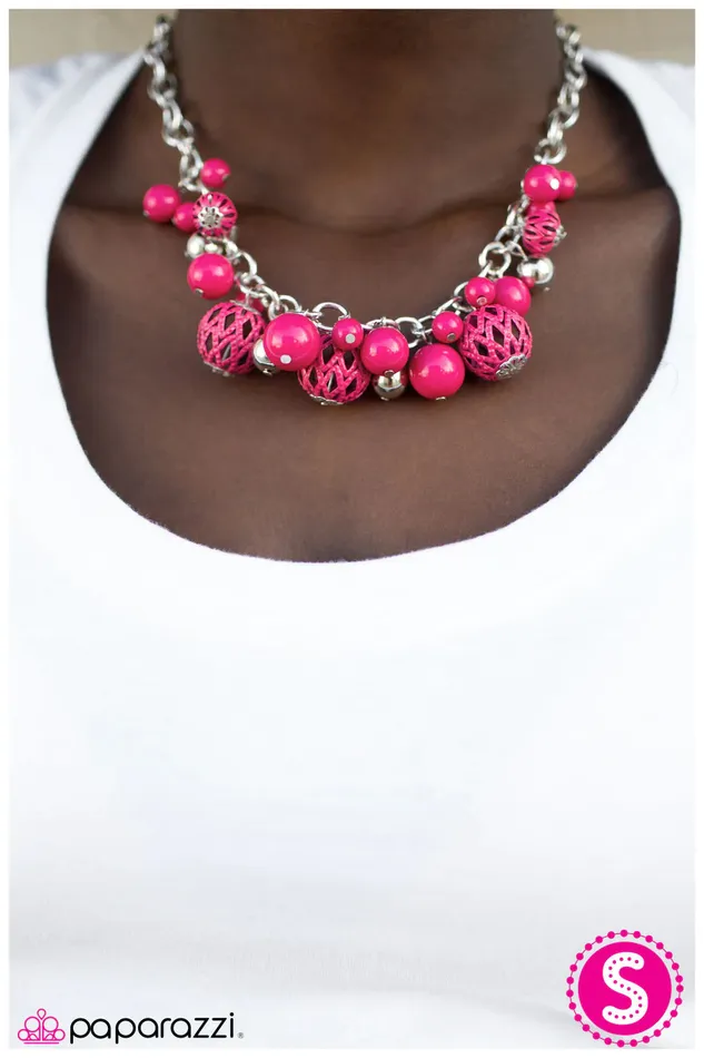 Paparazzi Necklace The Louvre Pink Paparazzi Jewelry Necklaces