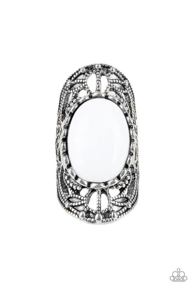 Paparazzi Ring Drama Dream White Paparazzi Jewelry Rings