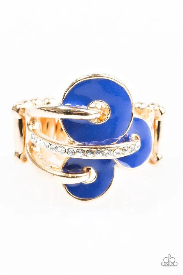 Paparazzi Ring Fully Connected Blue Paparazzi Jewelry Rings
