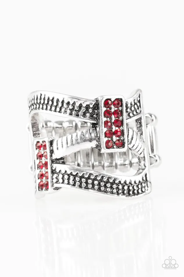 Paparazzi Ring Urban Upscale Red Paparazzi Jewelry Rings