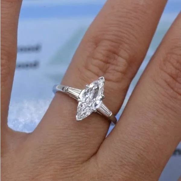 Platinum Marquise Diamond Engagement Ring with 145ct Total Diamond Weight ENG17506 Diamond Source NYC Rings Platinum Marquise Diamond Engagement Ring with 145ct Total Diamond Weight ENG17506 Diamond Source NYC Rings