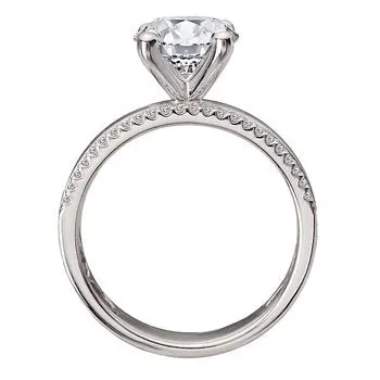Rings Engagement Collections 14K White Gold Diamond Semimount Ring