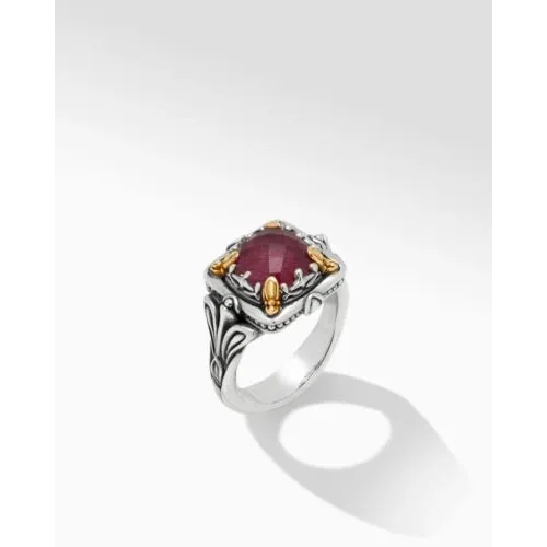 Rings Konstantino Silver 18K Gold GenK Ruby Doublet Ring Konstantino