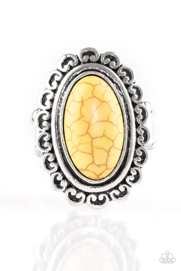 Rings Paparazzi Jewelry Paparazzi Ring Madly Nomad Yellow