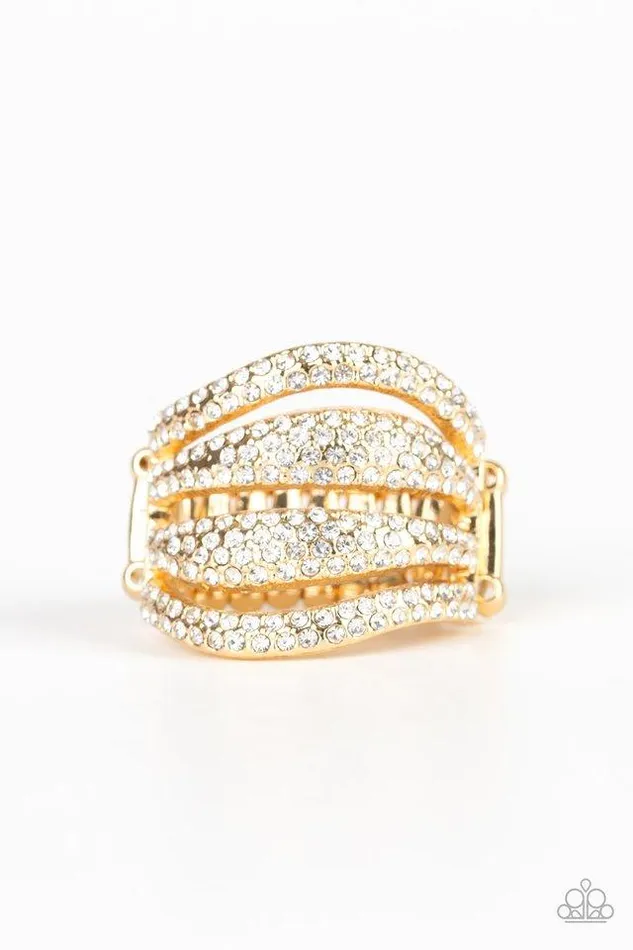 Rings Paparazzi Jewelry Paparazzi Ring Roll Out The Diamonds Gold