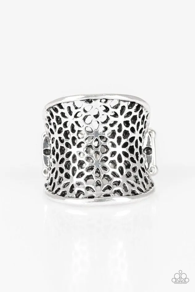 Rings Paparazzi Ring Garden Safari Silver Paparazzi Jewelry