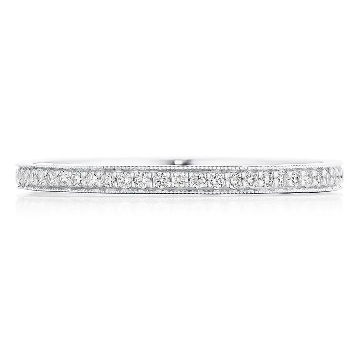 Rings Tacori Tacori Coastal Crescent 14K White Gold Diamond Eternity Band