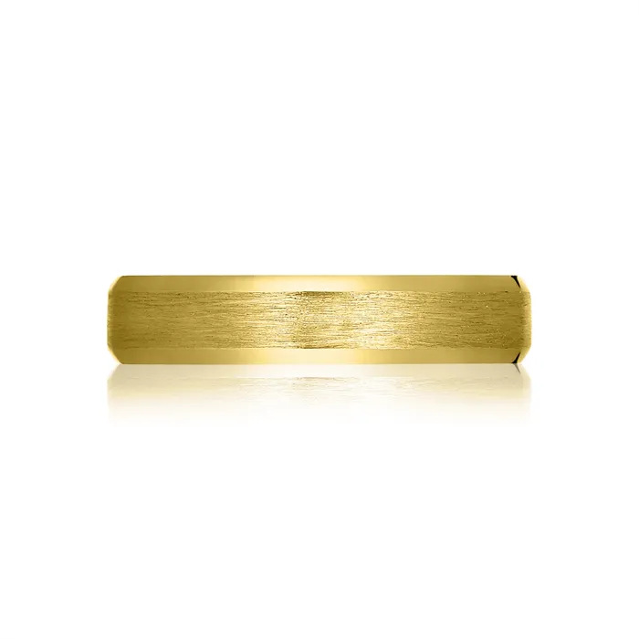Rings Tacori Tacori Sculpted Crescent 18K Yellow Gold 5mm Mens Brushed Beveled Edge Wedding Band Rings Tacori Tacori Sculpted Crescent 18K Yellow Gold 5mm Mens Brushed Beveled Edge Wedding Band