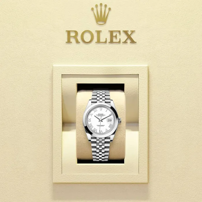 Rolex Bracelets Rolex Datejust 41mm Ref 1263000016 White Dial Stainless Steel Jubilee Bracelet Mens Watch