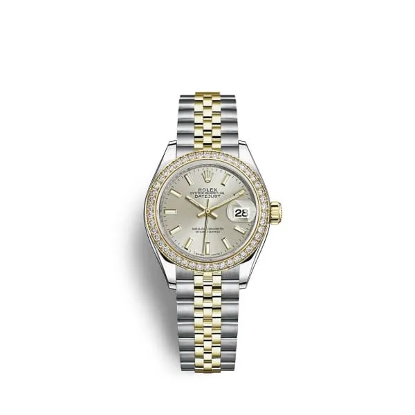 Rolex Rolex LadyDatejust 28mm Ref 279383rbr0017 Silver Stick Dial Diamond Bezel Two Tone Stainless Steel 18K Yellow Gold Jubilee Bracelet Womens Watch Bracelets Rolex Rolex LadyDatejust 28mm Ref 279383rbr0017 Silver Stick Dial Diamond Bezel Two Tone Stainless Steel 18K Yellow Gold Jubilee Bracelet Womens Watch Bracelets
