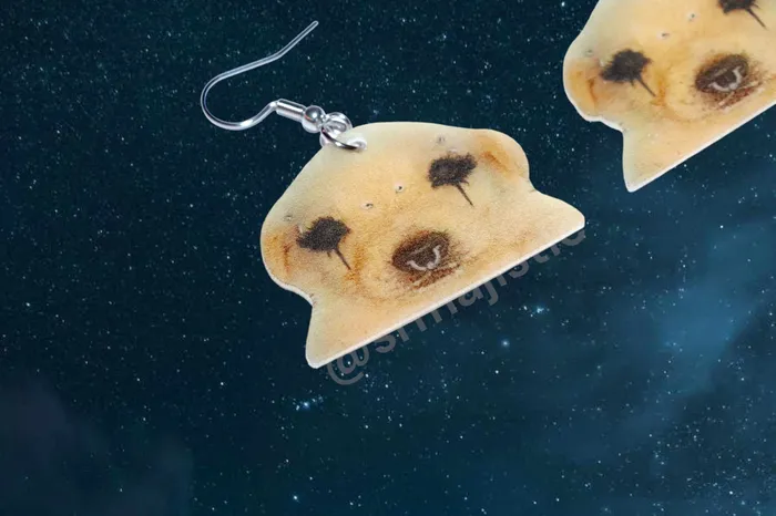 Sam Makes Things Earrings Gothchua Goth Jotchua Dog Funny Handmade Earrings