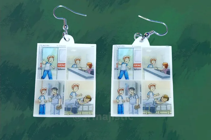 Sam Makes Things Earrings Lossjpeg Meme Funny Handmade Earrings