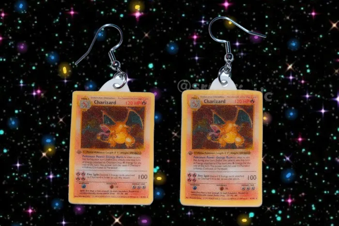 Sam Makes Things Earrings READY TO SHIP Pokmon Cards Detailed Handmade Earrings Sam Makes Things Earrings READY TO SHIP Pokmon Cards Detailed Handmade Earrings