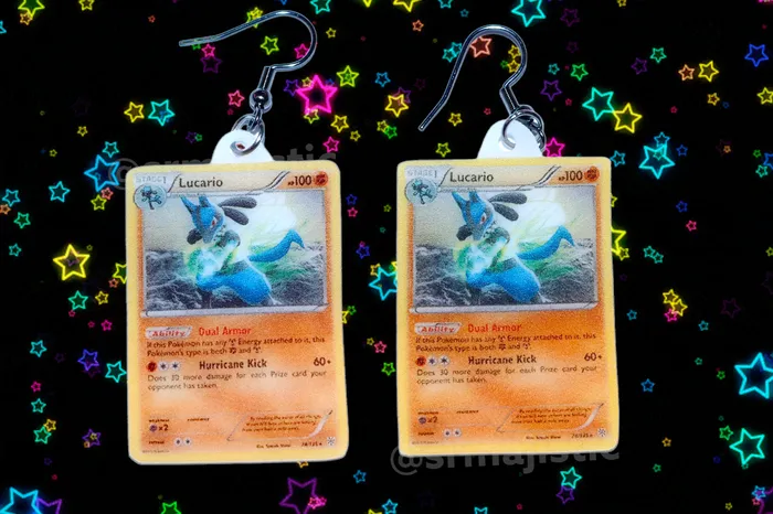 Sam Makes Things Earrings READY TO SHIP Pokmon Cards Detailed Handmade Earrings Sam Makes Things Earrings READY TO SHIP Pokmon Cards Detailed Handmade Earrings