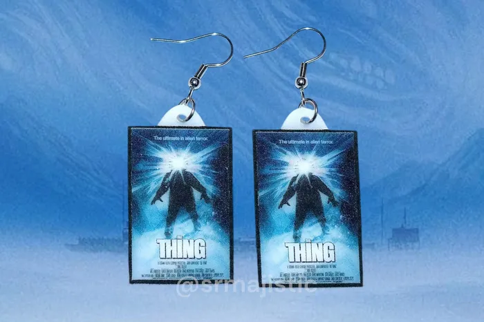 Sam Makes Things Earrings The Thing Movie Poster Handmade Earrings