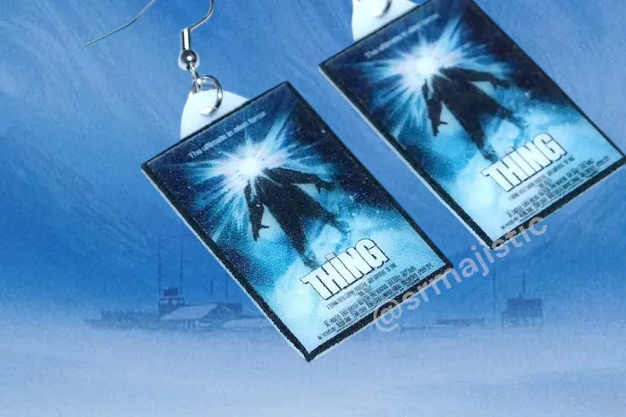 Sam Makes Things Earrings The Thing Movie Poster Handmade Earrings