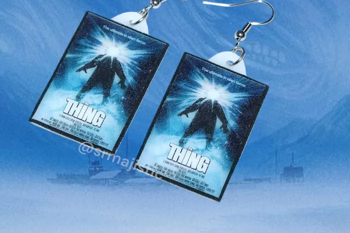 Sam Makes Things Earrings The Thing Movie Poster Handmade Earrings