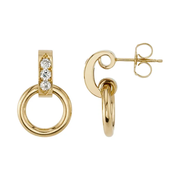 Single Stone Earrings Single Stone Astrid Hoop Earrings