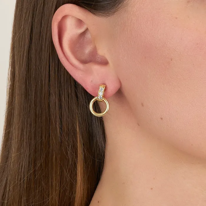 Single Stone Earrings Single Stone Astrid Hoop Earrings