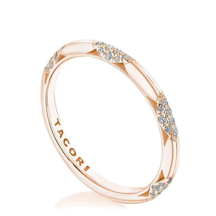 Tacori 18K Rose Gold Founders Diamond Band Tacori Rings