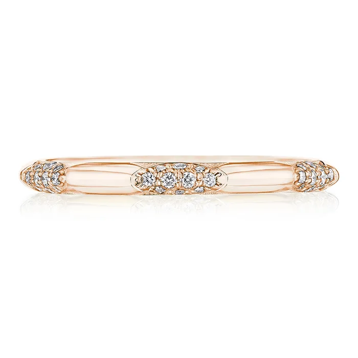 Tacori 18K Rose Gold Founders Diamond Band Tacori Rings