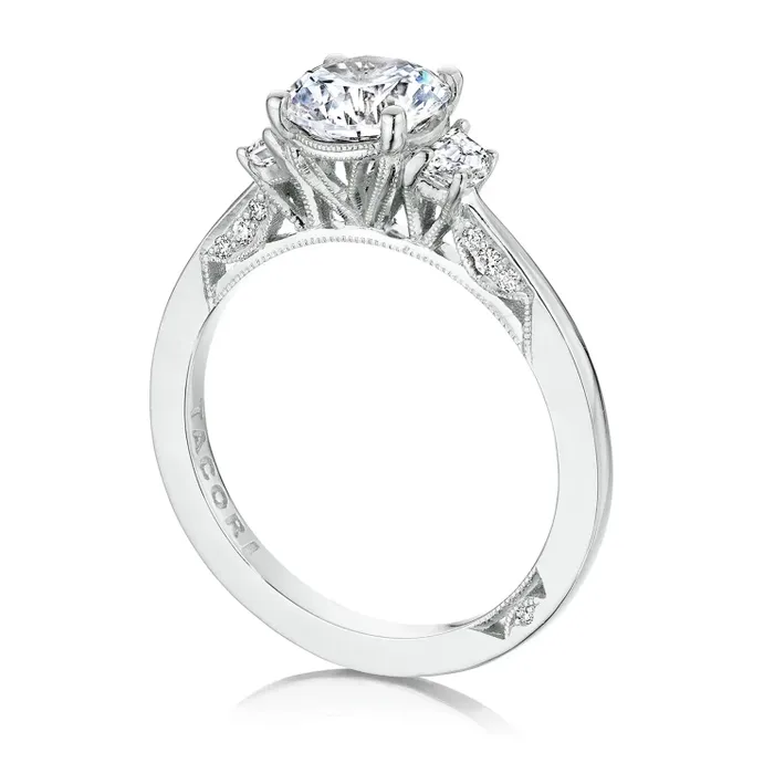 Tacori 18K White Gold Semi Mount Diamond Ring Tacori Rings
