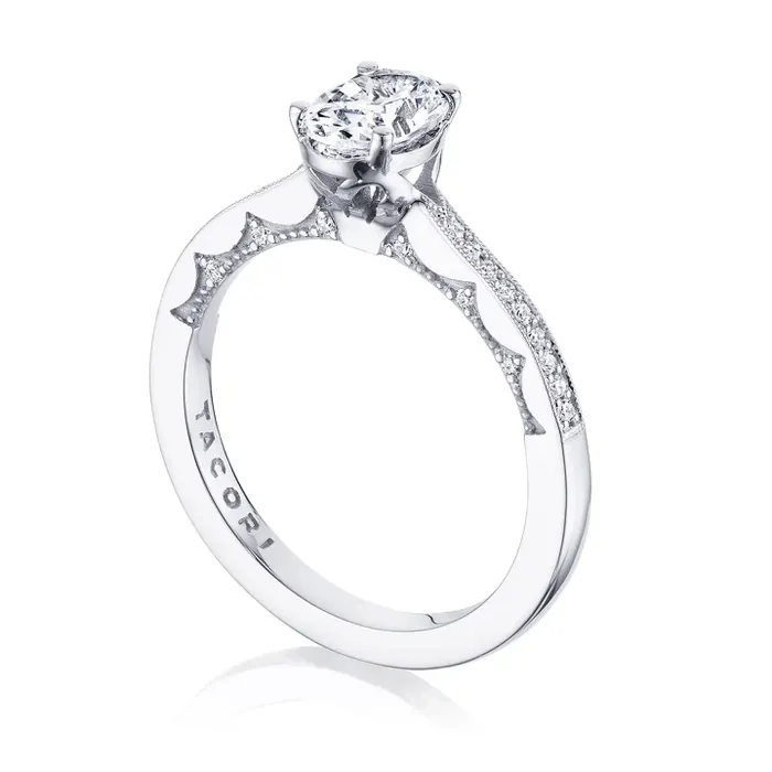Tacori Rings Tacori 14K White Gold Coastal Crescentl Semi Mount Diamond Ring Tacori Rings Tacori 14K White Gold Coastal Crescentl Semi Mount Diamond Ring