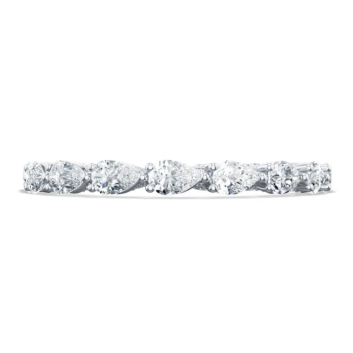 Tacori Tacori 18K White Gold Pear Diamond Eternity Band Rings