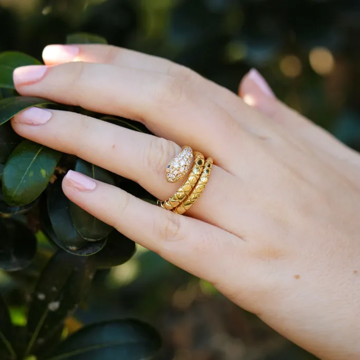 Temple St Clair Diamond Pav Serpent Ring Temple St Clair Rings