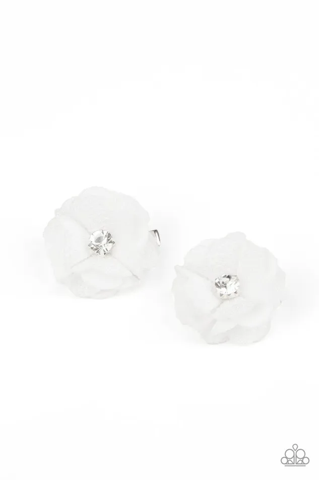 Watches Paparazzi Hair Accessories Watch Me Bloom White Paparazzi Jewelry