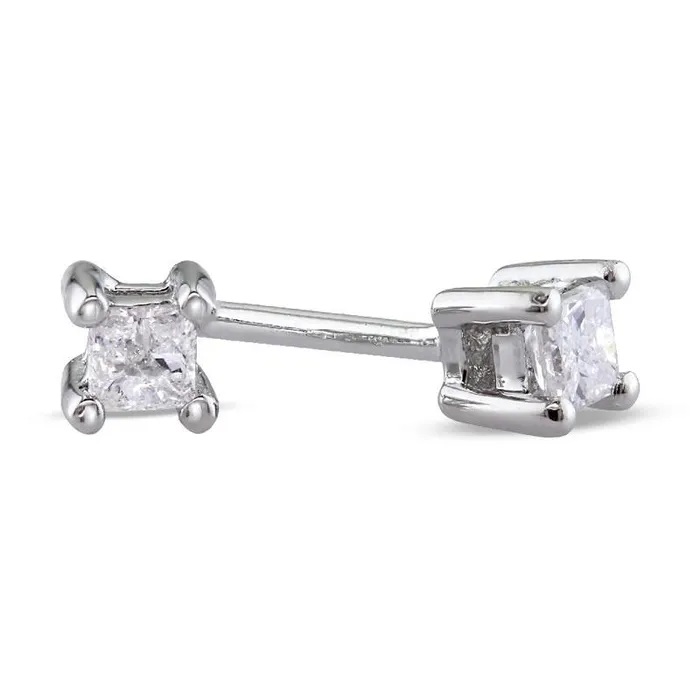 070 Carats 4 Prong Set Princess Cut Natural Earth Mined Diamond Stud Earring Gold 14K New GB Earrings 070 Carats 4 Prong Set Princess Cut Natural Earth Mined Diamond Stud Earring Gold 14K New GB Earrings