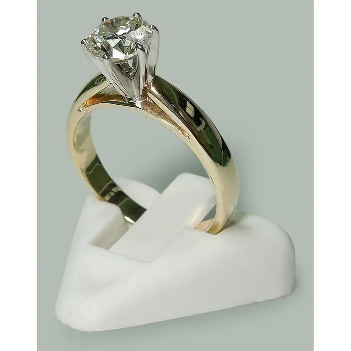 150 Carats Round Real Natural Earth Mined Diamond Solitaire Engagement Ring Two Tone 14K GB Rings