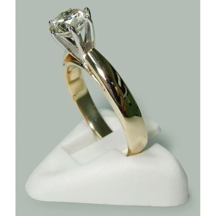 150 Carats Round Real Natural Earth Mined Diamond Solitaire Engagement Ring Two Tone 14K GB Rings