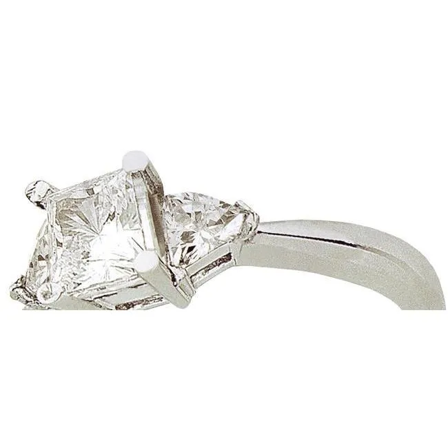 181 Ct Three Stone Natural Earth Mined Diamond Princess Cut Engagement Ring GB Rings 181 Ct Three Stone Natural Earth Mined Diamond Princess Cut Engagement Ring GB Rings