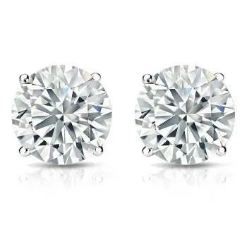35 Ct Solitaire Round Cut Natural Earth Mined Diamond Stud Earring Pair White Gold 14K GB Earrings 35 Ct Solitaire Round Cut Natural Earth Mined Diamond Stud Earring Pair White Gold 14K GB Earrings
