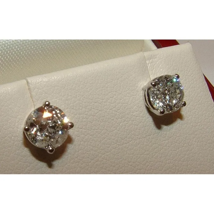 451 Ct Natural Earth Mined Diamond Round Earrings Stud Platinum GB Earrings 451 Ct Natural Earth Mined Diamond Round Earrings Stud Platinum GB Earrings