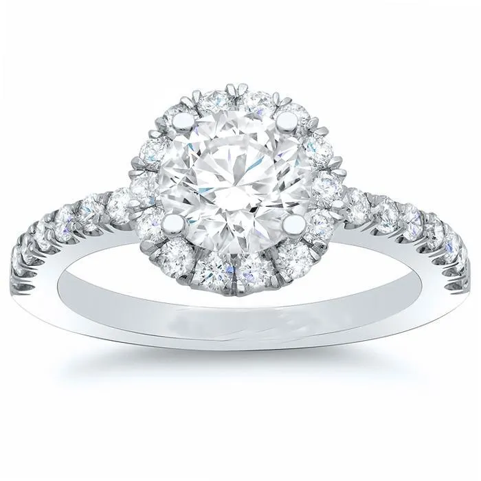 480 Carats Round Natural Earth Mined Diamond Ring Halo White Gold 14K GB Rings 480 Carats Round Natural Earth Mined Diamond Ring Halo White Gold 14K GB Rings