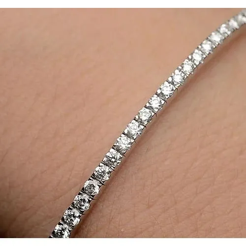 5 Carat Natural Earth Mined Diamond Bracelet Prong Set White Gold 14K Jewelry GB Bracelets 5 Carat Natural Earth Mined Diamond Bracelet Prong Set White Gold 14K Jewelry GB Bracelets