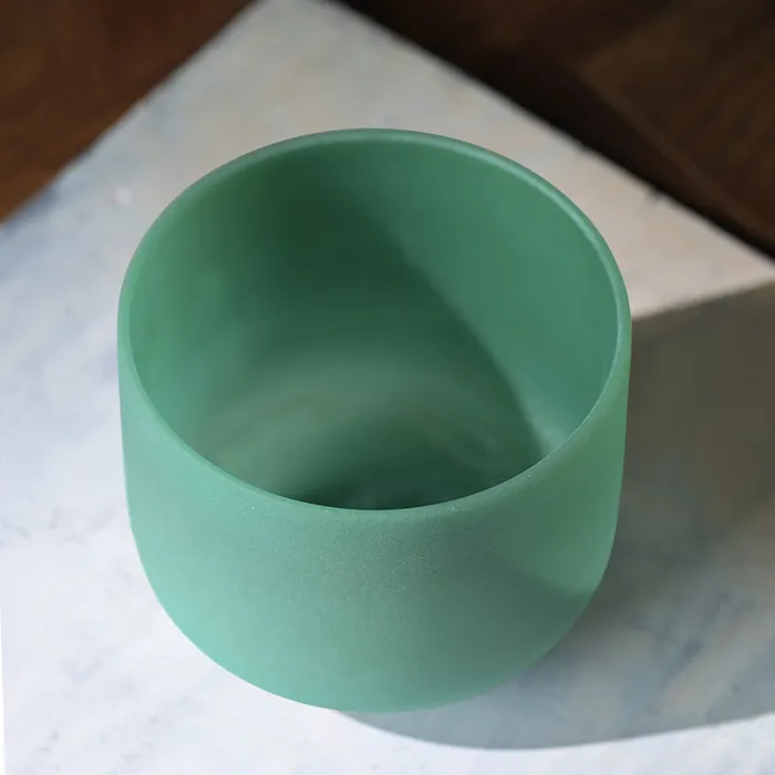 8 Inch Emerald Gemstone Fusion Crystal Singing Bowl FREE Mallet and Oring Life Changing Energy Rings