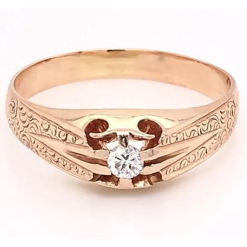 Antique Style Gypsy Mens Genuine Natural Earth Mined Diamond Ring 050 Carats Filigree GB Rings Antique Style Gypsy Mens Genuine Natural Earth Mined Diamond Ring 050 Carats Filigree GB Rings
