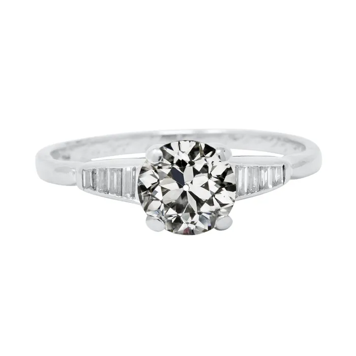 Baguette Round Old Miner Real Natural Earth Mined Diamond Ring Prong Set 3 Carats White Gold HarryChadEntcom Rings Baguette Round Old Miner Real Natural Earth Mined Diamond Ring Prong Set 3 Carats White Gold HarryChadEntcom Rings