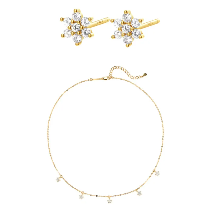 Bloom Jewelry Set Sterling Silver Hey Happiness Rings