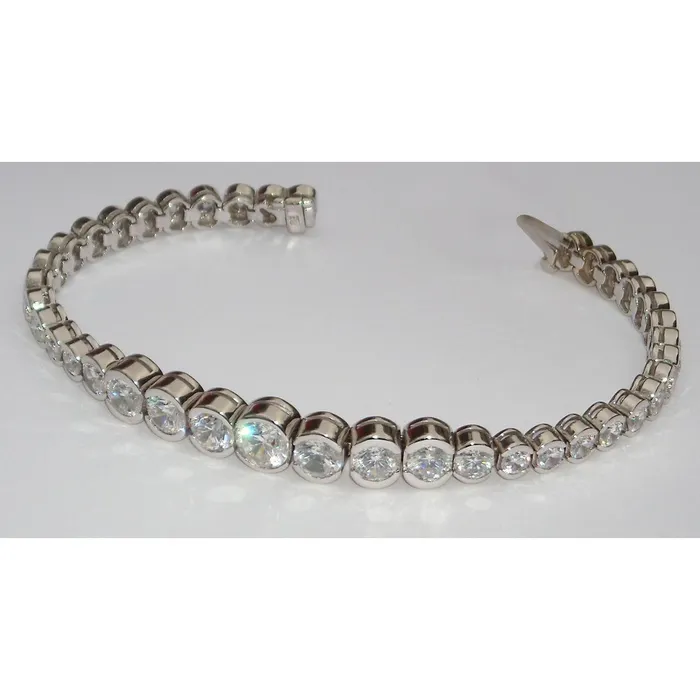 Bracelets GB 880 Carats Natural Earth Mined Diamond Tennis Bracelet Vs Graduated Bezel Bracelets GB 880 Carats Natural Earth Mined Diamond Tennis Bracelet Vs Graduated Bezel