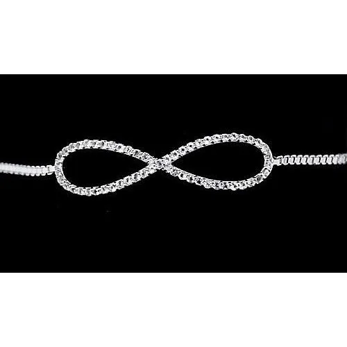 Bracelets GB Natural Earth Mined Diamond Chain Bracelet 420 Carats Infinity Symbol Women Jewelry 14K Bracelets GB Natural Earth Mined Diamond Chain Bracelet 420 Carats Infinity Symbol Women Jewelry 14K