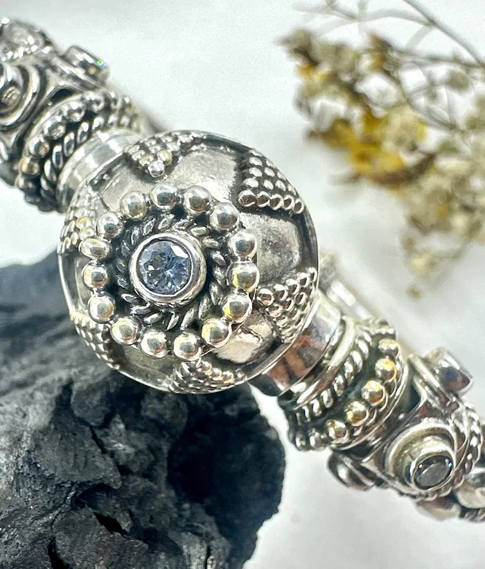 Bracelets The Oxidised Silver Openable Bracelet Size 24 Jaipur