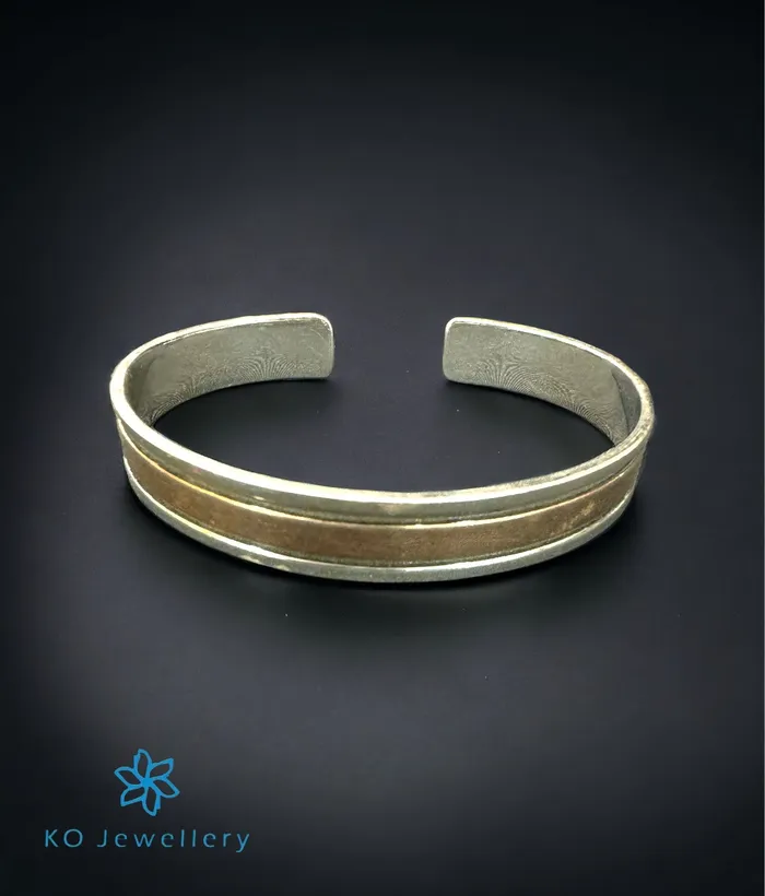 Bracelets The Stripe Silver Open Bracelet Jaipur