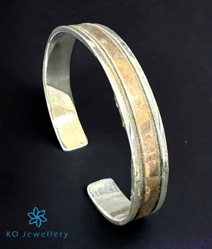 Bracelets The Stripe Silver Open Bracelet Jaipur